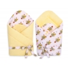 Doppelseitiges Baby Nestchen mit Schleife - gelbe Zebras