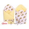Doppelseitiges Baby Nestchen mit Schleife - gelbe Zebras