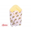 Doppelseitiges Baby Nestchen mit Schleife - gelbe Zebras