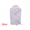 Doppelseitiges Baby Nestchen mit Schleife - Igel grau