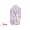 Doppelseitiges Baby Nestchen mit Schleife - Igel grau