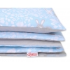 Doppelseitiges Bettwäsche Set 2-tlg - blaue Hasen/grau