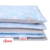 Doppelseitiges Bettwäsche Set 2-tlg - blaue Hasen/grau