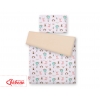 Doppelseitiges Bettwäsche Set 2-tlg - Füchse beige/beige