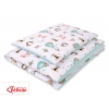 Doppelseitiges Bettwäsche Set 2-tlg - Füchse beige/minze