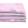 Doppelseitiges Bettwäsche Set 2-tlg - rosa Hasen/grau