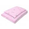 Doppelseitiges Bettwäsche Set 2-tlg - rosa Hasen/grau
