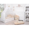 Doppelseitiges Bettwäsche Set 5-tlg mit Moskitonetz - Faultiere beige/beige