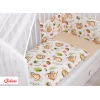 Doppelseitiges Bettwäsche Set 5-tlg mit Moskitonetz - Faultiere beige/beige