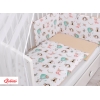 Doppelseitiges Bettwäsche Set 5-tlg mit Moskitonetz - Füchse beige/beige
