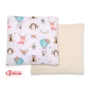 Doppelseitiges Kissen - Füchse beige