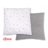 Doppelseitiges Kissen - Mini Sternchen grau