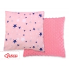 Doppelseitiges Kissen - rosa-blaue Sternen
