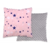 Doppelseitiges Kissen - rosa-blaue Sternen