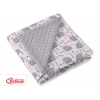 Double-sided car seat blanket - Igel grau
