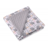 Double-sided car seat blanket - Igel grau