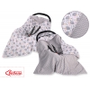 Double-sided car seat blanket - Igel grau