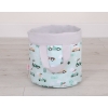 Double-sided toy basket L - minze Hasen/grau
