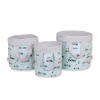 Double-sided toy basket L - minze Hasen/grau