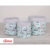 Double-sided toy basket L - minze Hasen/grau