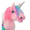 Einhorn Steckenpferd mit bunter Mähne - rosa A4 rosa