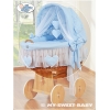 Bezug für Stubenwagen Blau für Jungen