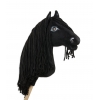 Fantasie Steckenpferd mit Langer Mähne Schwarz