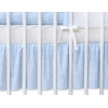 Fest gefaltete Rüsche 120x60cm - Hängende Herzen blau keriert