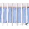 Fest gefaltete Rüsche Babybett 120x60cm - Teddy Bär Barnaba blau