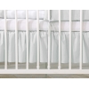 Fest gefaltete Rüsche für Babybett 120x60cm - Little Prince/Princess grau