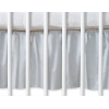 Fest gefaltete Rüsche für Babybett 140x70 cm - Hängende Herzen grau