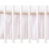 Fest gefaltete Rüsche für Babybett 140x70 cm - Hängende Herzen weiß