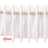 Fest gefaltete Rüsche für Babybett 140x70 cm - Hängende Herzen weiß