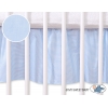 Fest gefaltete Rüsche für Babybett 140x70cm - Esel Luca blau