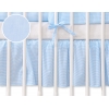 Fest gefaltete Rüsche für Babybett 140x70cm - Esel Luca blau