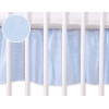 Fest gefaltete Rüsche für Babybett 140x70cm - Esel Luca blau
