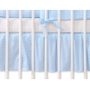Fest gefaltete Rüsche für Babybett 140x70cm - Esel Luca blau