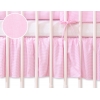 Fest gefaltete Rüsche für Babybett 140x70cm - Esel Luca rosa