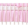 Fest gefaltete Rüsche für Babybett 140x70cm - Esel Luca rosa