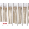 Fest gefaltete Rüsche für Babybett 140x70cm - Hängende Herzen Beige-Punktemuster