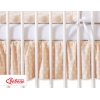 Fest gefaltete Rüsche für Babybett 140x70cm - Hängende Herzen Beige-Punktemuster