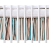 Fest gefaltete Rüsche für Babybett 140x70cm - Hängende Herzen braun gestreift