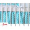 Fest gefaltete Rüsche für Babybett 140x70cm - Hängende Herzen TürkisßPunktemuster