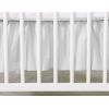 Fest gefaltete Rüsche für Babybett 140x70cm - Little Prince/Princess grau