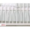 Fest gefaltete Rüsche für Babybett 140x70cm - Little Prince/Princess grau