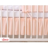 Fest gefaltete Rüsche für Babybett 140x70cm - Little Prince/Princess puderrosa