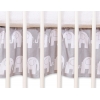 Fest gefaltete Rüsche für Kinderbett 120cm -Simple Elefanten grau