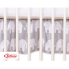 Fest gefaltete Rüsche für Kinderbett 120cm -Simple Elefanten grau