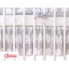 Fest gefaltete Rüsche für Kinderbett 120cm -Simple Elefanten grau