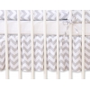 Fest gefaltete Rüsche für Kinderbett 140cm -Simple Chevron grau